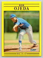 1991 Fleer #156 Bob Ojeda New York Mets Baseball