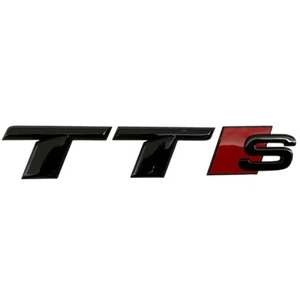 Original Audi TTS emblem lettering logo black black editon TT 8N 8J FV 8S - Picture 1 of 1