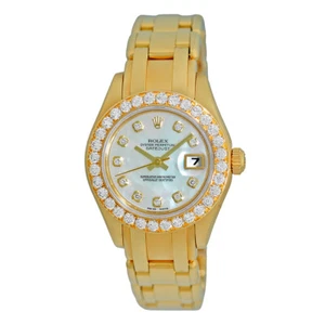 ROLEX 18K Yellow Gold 29mm Pearlmaster Masterpiece 80298 Factory Diamond Box - Picture 1 of 5