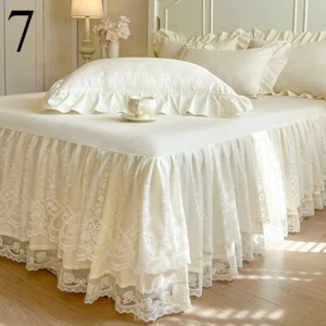 Universal Spitzensaum Tagesdecke Prinzessin Schlafzimmer Bett Rock Abdeckung Haushalt Bettwäsche - Bild 1 von 26