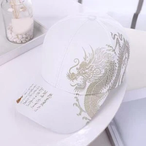 Cappellini Baseball Uomo Drago Cinese Stampa Totem Credenza Cotone Snapback L VT66 - Foto 1 di 23