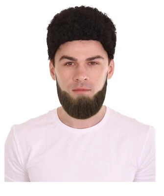 Barba completa de cabello sintético HPO Spade para hombre | Cabello facial | Mezcla gris marrón Foto 1 de 4