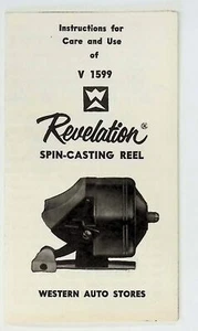 Carrete fundido Revelation sipn V-1599 manual lista de piezas tiendas de automóviles occidentales - Imagen 1 de 3