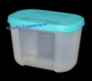 Tupperware Freezer Mates Container Single Mini Rectangle 290 ml Blue Vintage NOS - Picture 1 of 2