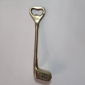 Vintage 6" Brass Golf Club Bottle Opener Golf Gift, Barware Decor Man Cave Penci - Picture 1 of 5