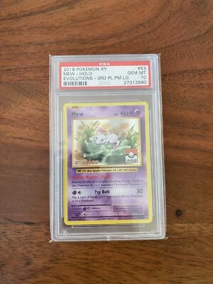 2016 Pokemon XY Mew - Holo PSA 10 EVOLUTIONS - 3rd PL.PM.LG. Mewtwo Charizard - Image 1 of 2