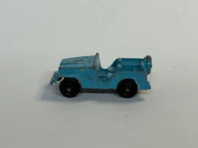 Vintage Midgetoy Diecast Metal blue 1:87 Tiny Jeep HO - Image 1 of 4