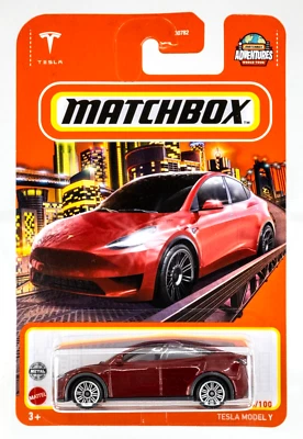 2022 Matchbox #18 Tesla Model Y RED MULTI-COAT | FSC - Image 1 of 2
