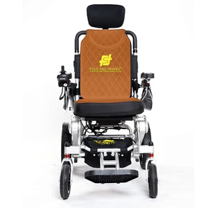 Fold And Travel Auto Recline Lightweight Foldable Electric Power Wheelchair