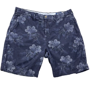 Polo Ralph Lauren Chino Shorts Mens 38 Blue Floral All Over Print 9" - Picture 1 of 6