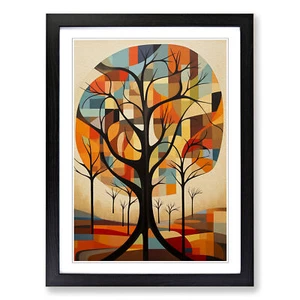 Tree Constructivism No.2 Framed Canvas Wall Art Print Poster Picture, Home Decor - Picture 1 of 8