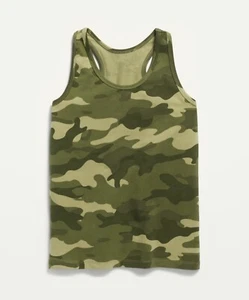 Old Navy Kids Girl Size XXL ~ Green Camo Fitted Racerback Tank Top NWT - Picture 1 of 2