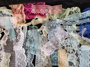 Slow Stitch Kit White Colored Vintage Lace Trims Scrapbook Junk Journal - 25 - Picture 1 of 3