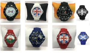 Union Jack Unisex Watches Quartz Dial Fashion Rubber Watch - Picture 1 of 5