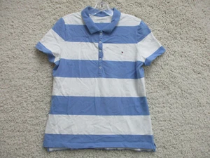 Tommy Hilfiger Large Erwachsene blau gestreift Freizeit Stretch Golf Flagge Logo Damen L - Bild 1 von 10
