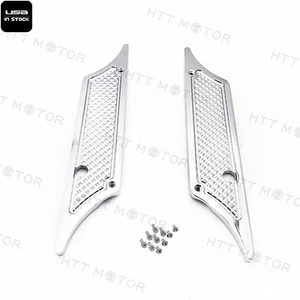HTTMT For 1993-2013 Harley STREET GLIDE Chrome Billet Saddle Bag Latch Covers - Bild 1 von 6