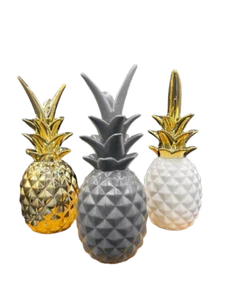 First of a Kind Decorative Pineapple Pieces, Glossy Ceramic Pineapple Decor - Picture 1 of 23