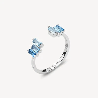 BROSWAY FANCY ANELLO DA DONNA IN ARGENTO 925 E ZIRCONI FCL12B LIGHT BLUE N.14 - Immagine 1 di 4
