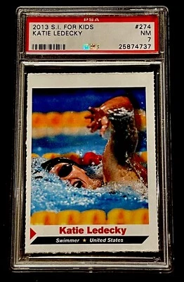 Katie Ledecky Rookie 2013 Sports Illustrated SI para niños natación estrella de EE. UU. PSA 7 Foto 1 de 2