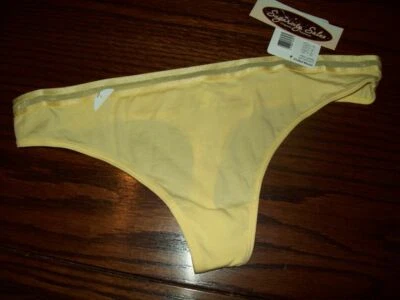 NUEVO CON ETIQUETAS JOCKEY ALGODÓN ALLURE ELÁSTICO TANGA BRAGAS AMARILLO 1628 706 M Foto 1 de 2