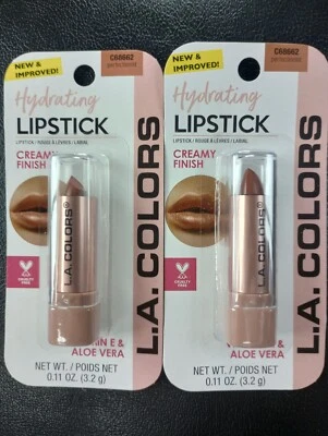 2-pack LA COLORS Hydrating Perfectionist Lipsticks Vitamin E & Aloe, 0.11oz each - Image 1 of 4