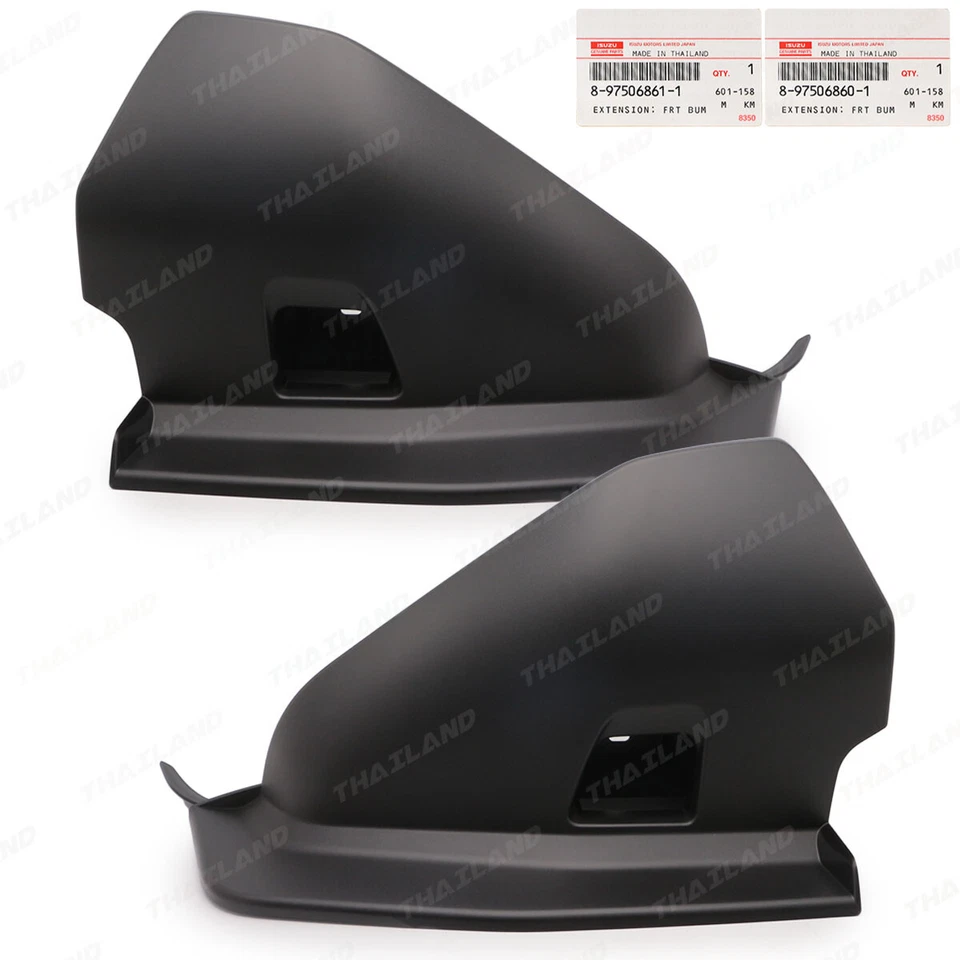 Fits Isuzu MU-X Mux 2WD 4WD 2021 22 Lh+Rh Extension Front Bumper Mud Guards - Image 1 of 4
