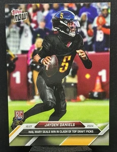 2024 Topps Now #11 RC Jayden Daniels Hail Mary Seals Win Washington Commanders - Picture 1 of 2