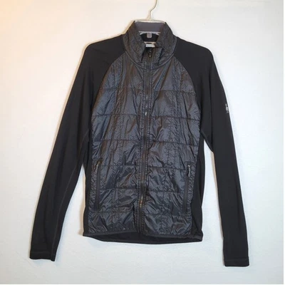 Smartwool Womens Wool Black Quilted Full Zip Jacket Size Medium Pockets Winter - Image 1 of 4