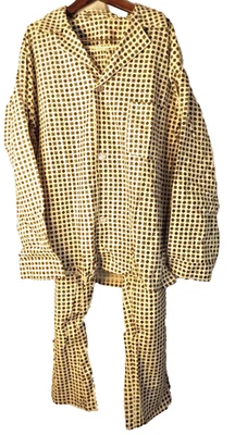 Conjunto de pijama Van Heusen colección clásica pantalones a presión camisa con botones estampado para hombre talla M Foto 1 de 4