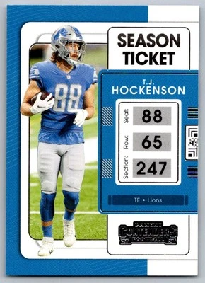 2021 Panini Contenders Ticket T.J. Hockenson Detroit Lions #33 - Image 1 of 2