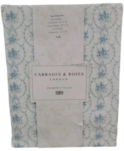 Cabbages and Roses London ZWILLING Bettwäsche Set Julia-China Blau Baumwolle Perkal 3-tlg. - Bild 1 von 2