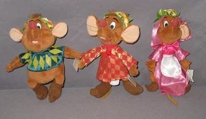 3 Juguetes de peluche Disney Store Cenicienta Ratón Primavera Gus Jaq Susie bolsa de frijoles - Imagen 1 de 17