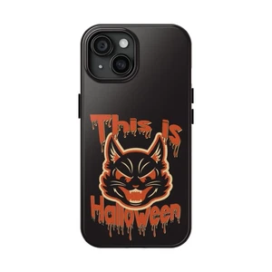 This is Halloween Angry Black Cat iPhone Case – Spooky Vintage Style - Picture 1 of 29