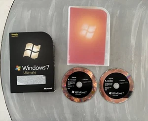 Microsoft Windows 7 Ultimate 32 Bit and 64 Bit DVDs MS WIN Full Retail Box Vers. - Photo 1/1