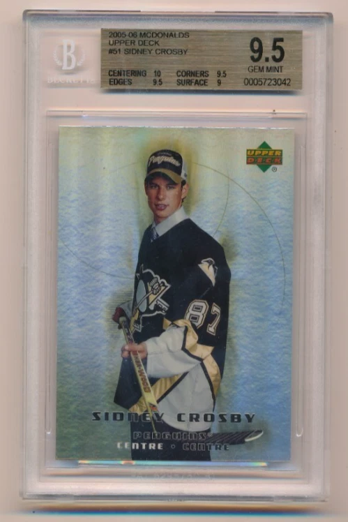 2005-06 MCDONALDS SIDNEY CROSBY ROOKIE #51 BGS 9.5 GEM MINT Foto 1 de 1