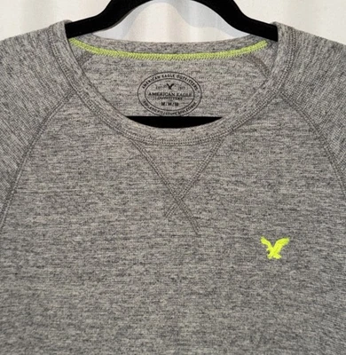 American Eagle shirt Gray Thermal Waffle Knit Outdoors Casual AE Legend Mens M - Image 1 of 4