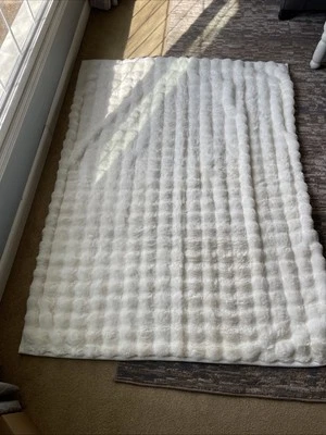 Fluffy Faux Rabbit Fur Throw Blanket Thick Warm Sofa Luxury Soft Office Bedding - Image 1 of 4