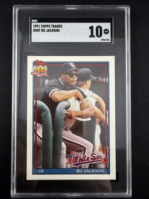 1991 TOPPS TRADED TIFFANY #58T BO JACKSON WHITE SOX SGC 10 - Imagem 1 de 2