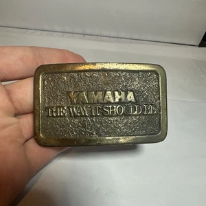 Yamaha Sound Equipment Music Belt Buckle The Way It Should Be Vintage 1980s - Picture 1 of 3