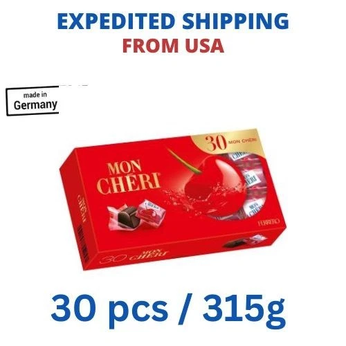 8 X 157g FERRERO Mon Cheri Pralines Chocolate With Cherry Filled Production