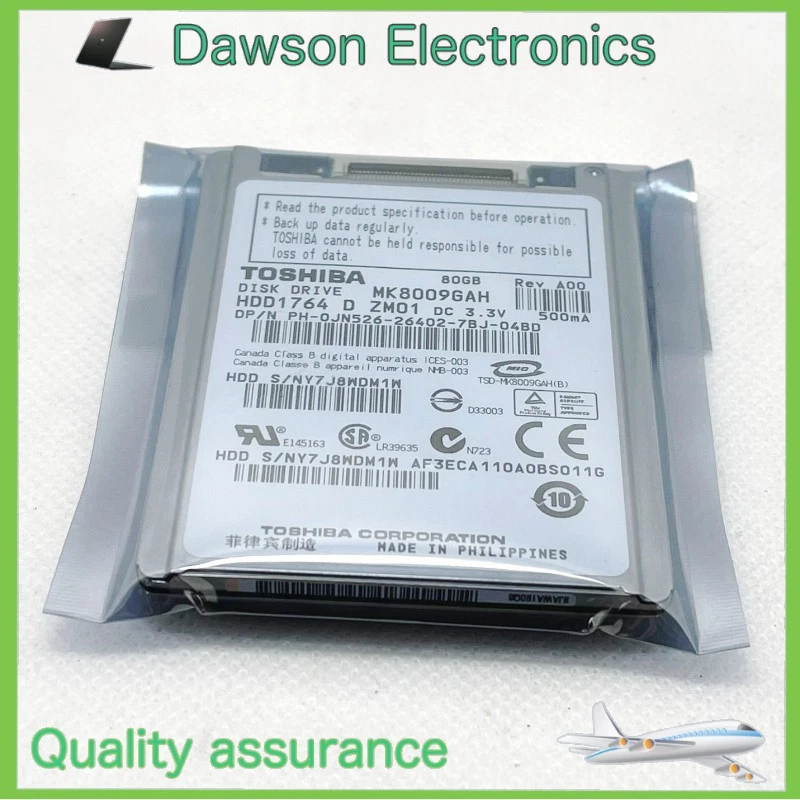 Toshiba MK8009GAH 80GB 1.8" CE hard drive for notebook/ IPOD/ Video camera. - Image 1 of 4