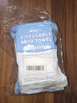 Одноразовые большие портативные банные полотенца для путешествий 55 x 27,5 упаковка 5 шт. - Изображение 1 из 4