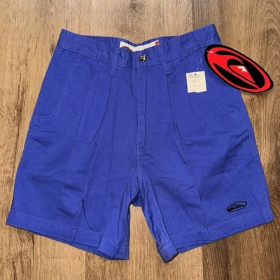 Винтажные мужские шорты Quiksilver 29 хлопок новые из старых запасов 80-е 90-е серфинг коньки неиспользованный запас синие - Изображение 1 из 4