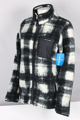 Columbia Women's West Bend Print Full Zip II Fleece Jacket L Large White Black - Image 1 of 4