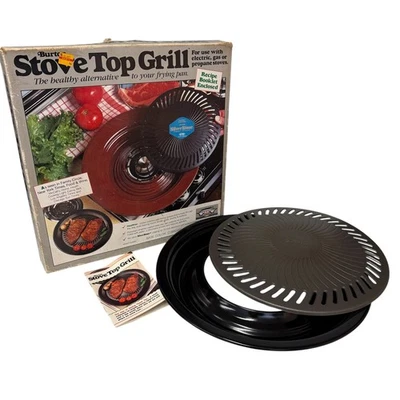 Burton Stove Top Grill For Use With Electric Gas Or Propane Stoves Vintage 1989 - Image 1 of 4