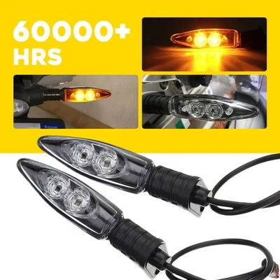 Pair LED Turn Motorcycle Signal Set Light for Blinker BMW R1200R F800R 2009-2016 - Image 1 of 4