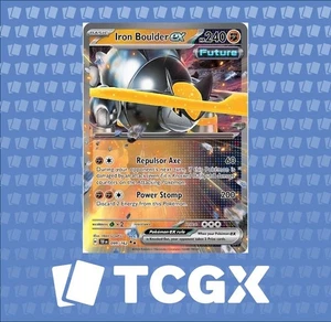 Pokemon - Iron Boulder ex - 099/162 - SV05: Temporal Forces - Holo - Double R NM - Picture 1 of 1