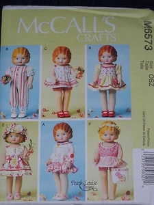 Clothes for 18" Dolls Skirt Dress Pinafore Bloomers SewingPattern McCall's 6573* - Picture 1 of 2