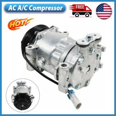 AC Compressor For Chevy K1500 2500 3500 P30 1996-1999 GMC C1500 2500 CO 4440C Foto 1 de 4