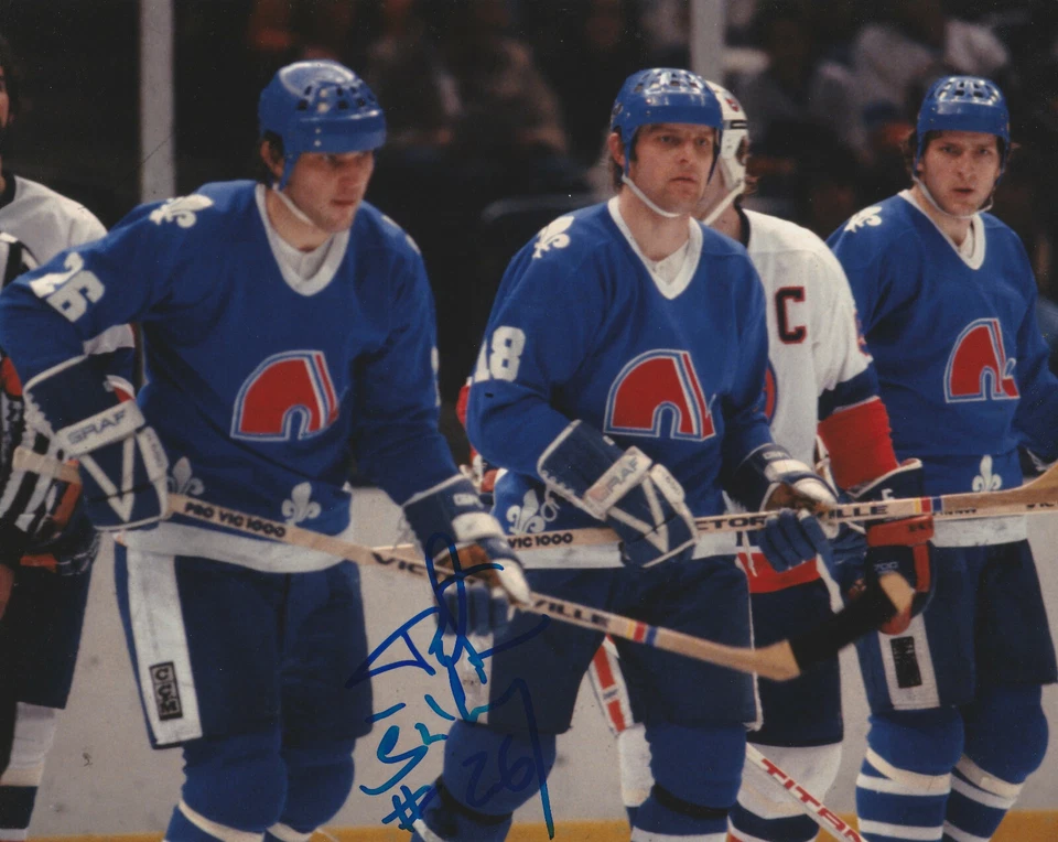 VINTAGE PETER STASTNY SIGNED QUEBEC NORDIQUES 8x10 PHOTO #1 HHOF Autograph - Image 1 of 1